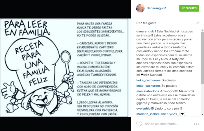 Daniela Aránguiz se pone melancólica en Navidad