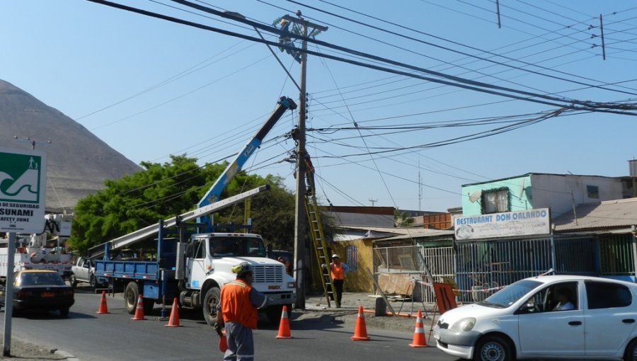 Corte de energía eléctrica afecta a comunas de Iquique y Alto Hospicio