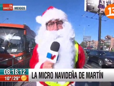 Martín Cárcamo hizo de la suyas como Viejo Pascuero