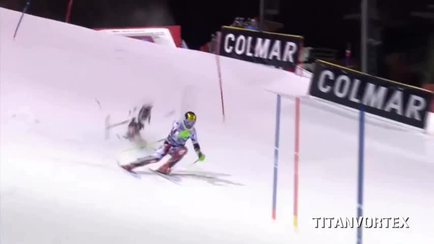 De milagro se salvo Campeón mundial de ski: drone por poco le cae encima