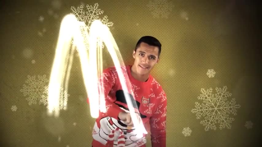 Alexis Sánchez deseó una Feliz Navidad a todos los fanáticos del Arsenal con un particular video realizado junto a sus compañeros.