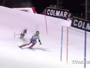 De milagro se salvo Campeón mundial de ski: drone por poco le cae encima