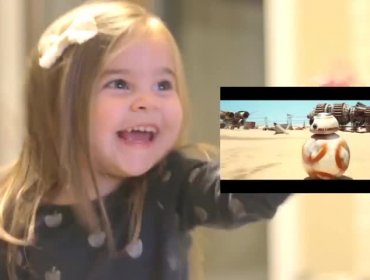 Pequeña fanática tiene la más feliz reacción al ver trailer de Star Wars