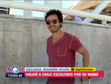 Benjamín Vicuña volvió a Chile junto a su madre