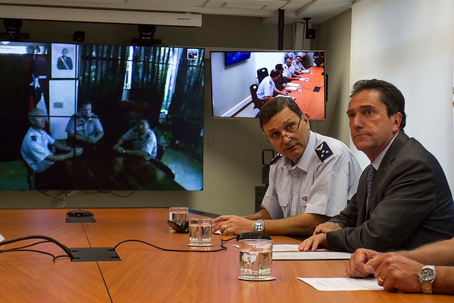 Ministro Gómez saludó por videoconferencia a tropas chilenas en Haití