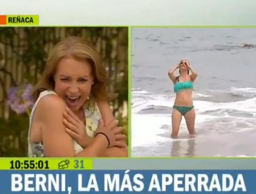 Bikini le jugó una mala pasada a notera de TVN