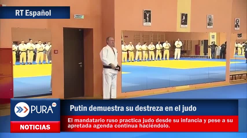 Putin demuestra su destreza en el judo