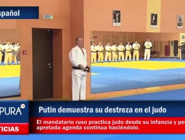 Putin demuestra su destreza en el judo