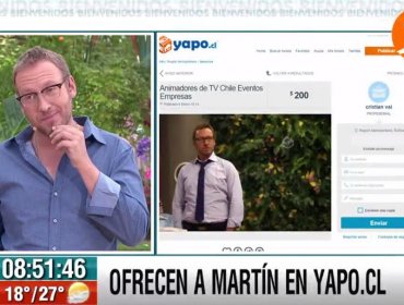 Ofrecen los servicios de Martín Cárcamo por Internet