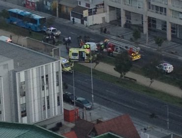 Violento choque en centro de Viña del Mar deja dos heridos