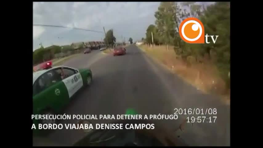 Persecución policial en la que se vio involucrada Denisse Campos