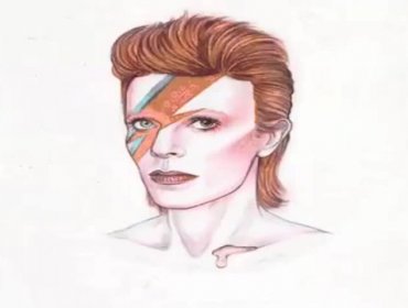 Los diversos looks de David Bowie en un GIF de ilustraciones