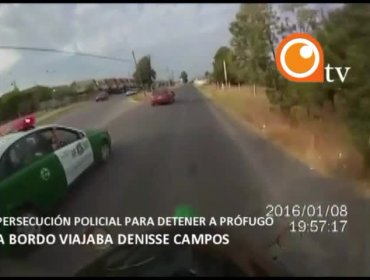 Persecución policial en la que se vio involucrada Denisse Campos