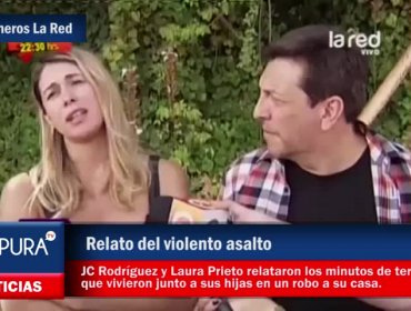 Relato del violento asalto que sufrió JC Rodríguez y Laura Prieto