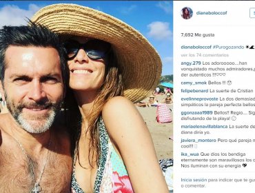 Diana Bolocco comparte romántica foto con Cristián Sánchez