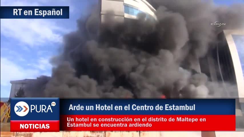 Arde un hotel en el centro de Estambul