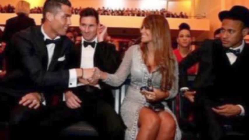 El saludo de Cristiano Ronaldo a Antonella Rocuzzo