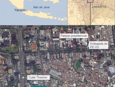 Varios muertos y heridos tras explosiones y tiroteos en Yakarta, Indonesia