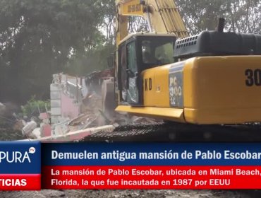 Demuelen antigua mansión de Pablo Escobar en Miami en busca de tesoros