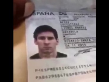 Policía árabe grabó el pasaporte Español de Lionel Messi