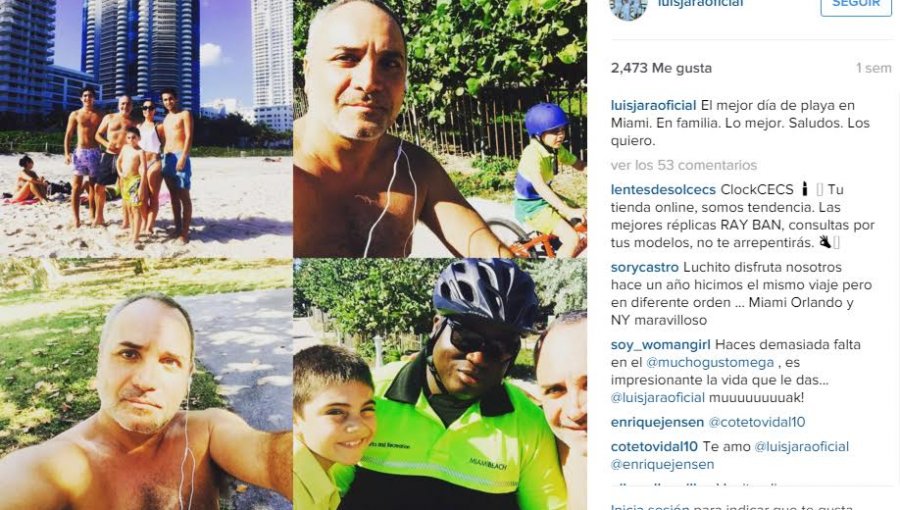 Así disfruta Luis Jara de sus vacaciones