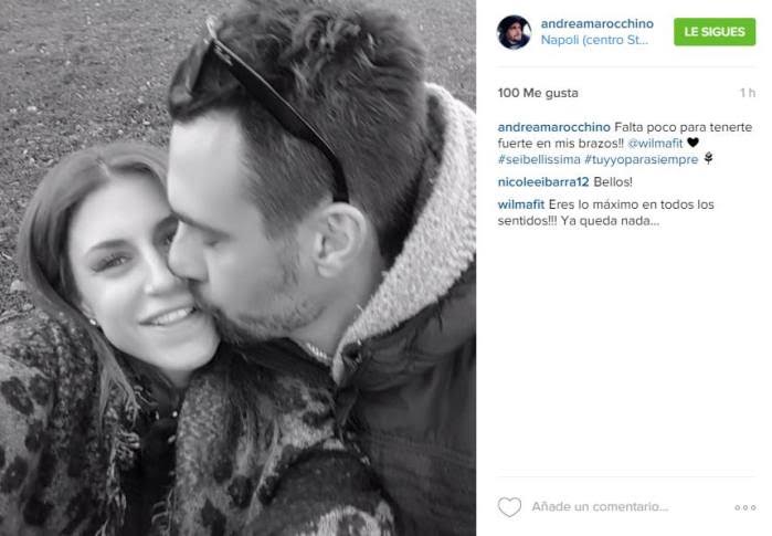 Andrea Marocchino grita su amor por Wilma González
