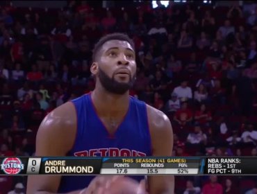 Andre Drummond es el peor tirador de libres en la historia de la NBA