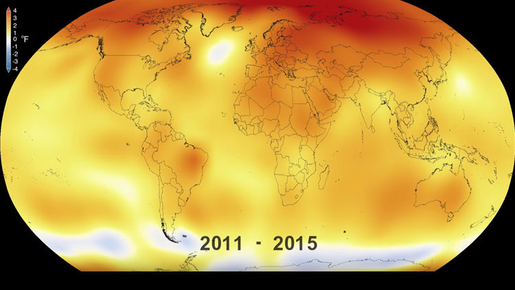 Video: La NASA muestra en 30 segundos cómo ha cambiado el clima