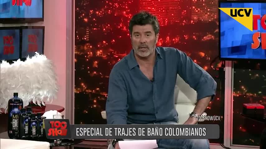 La reacción de Pollo Valdivia al ver a Fran Undurraga desfilar con diminuto bikinis