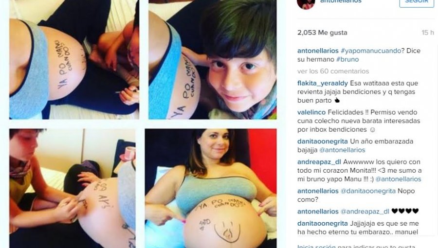 Hijo de Antonella Ríos le deja un tierno mensaje en su ‘guatita’
