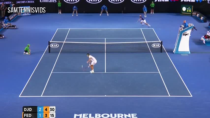 Federer y Djokovic protagonizaron el mejor punto que maravillo en el abierto de Australia