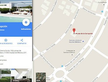 La casa de la esposa de Peña Nieto aparece en Google Maps como "Museo de la Corrupción"