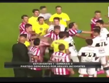 La batalla campal en el clásico de La Plata en Argentina