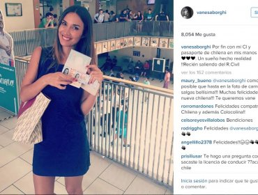 Vanesa Borghi obtiene la nacionalidad chilena