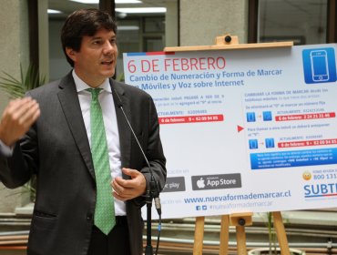 Ministro Gómez-Lobo entrega recomendaciones por implementación de nueva forma de marcar desde celulares