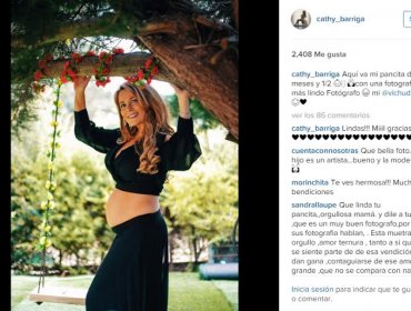 Cathy Barriga comparte imagen de su avanzado embarazo