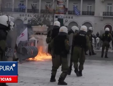 Arde Grecia: Huelga nacional termina en gran pelea con la Policía