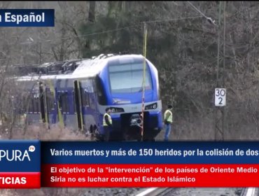 Varios muertos y más de 150 heridos por la colisión de dos trenes en Alemania