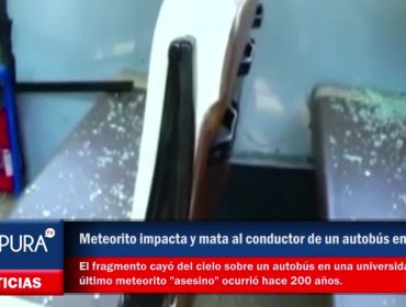 Meteorito impacta y mata al conductor de un autobús en la India