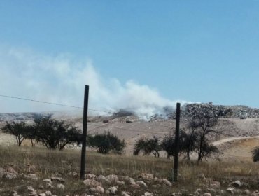 Incendio afecta a relleno sanitario en Til Til