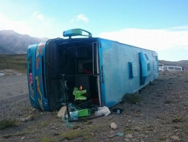 Vientos de 150 km/h volcaron bus en Torres del Paine