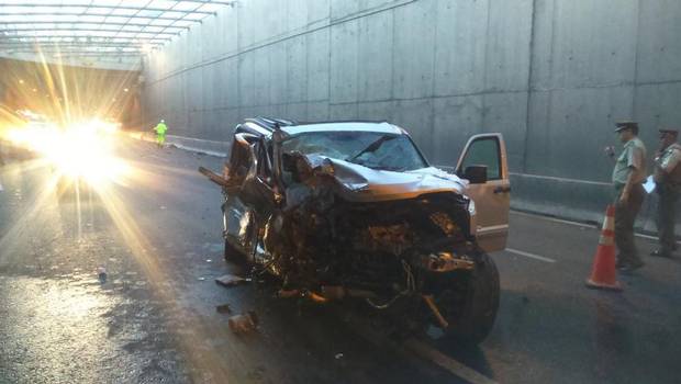 Fatal accidente en túnel Acceso Sur