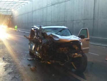 Fatal accidente en túnel Acceso Sur