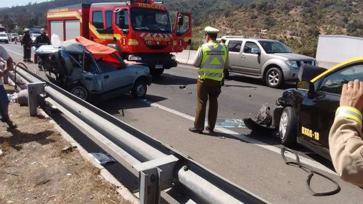 Fallecidos y heridos en accidentes carreteros en las rutas 68 y 5 Sur