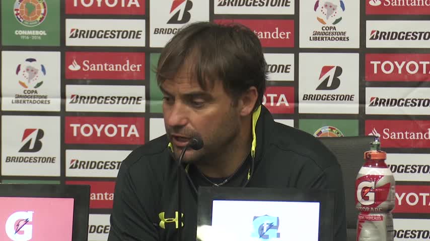 José Luis Sierra en conferencia de prensa tras empatar en la Copa Libertadores