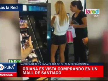 Oriana es vista comprando en un mall de Santiago