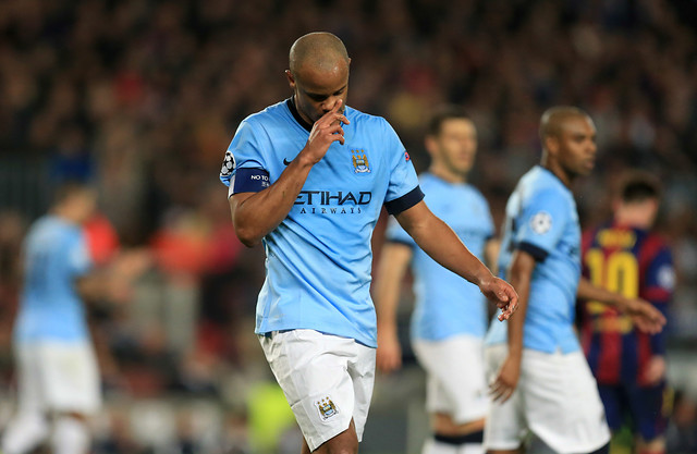 Sufre Pellegrini: Vincent Kompany será baja cerca de un mes en el City