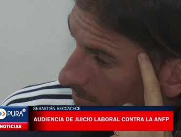 Sebastián Beccacece en la Audiencia de Juicio Laboral contra la ANFP