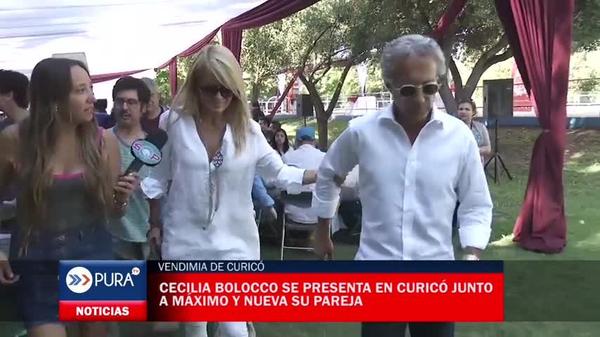 Cecilia Bolocco se presenta en Curicó junto a Máximo y su nueva pareja