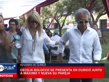 Cecilia Bolocco se presenta en Curicó junto a Máximo y su nueva pareja